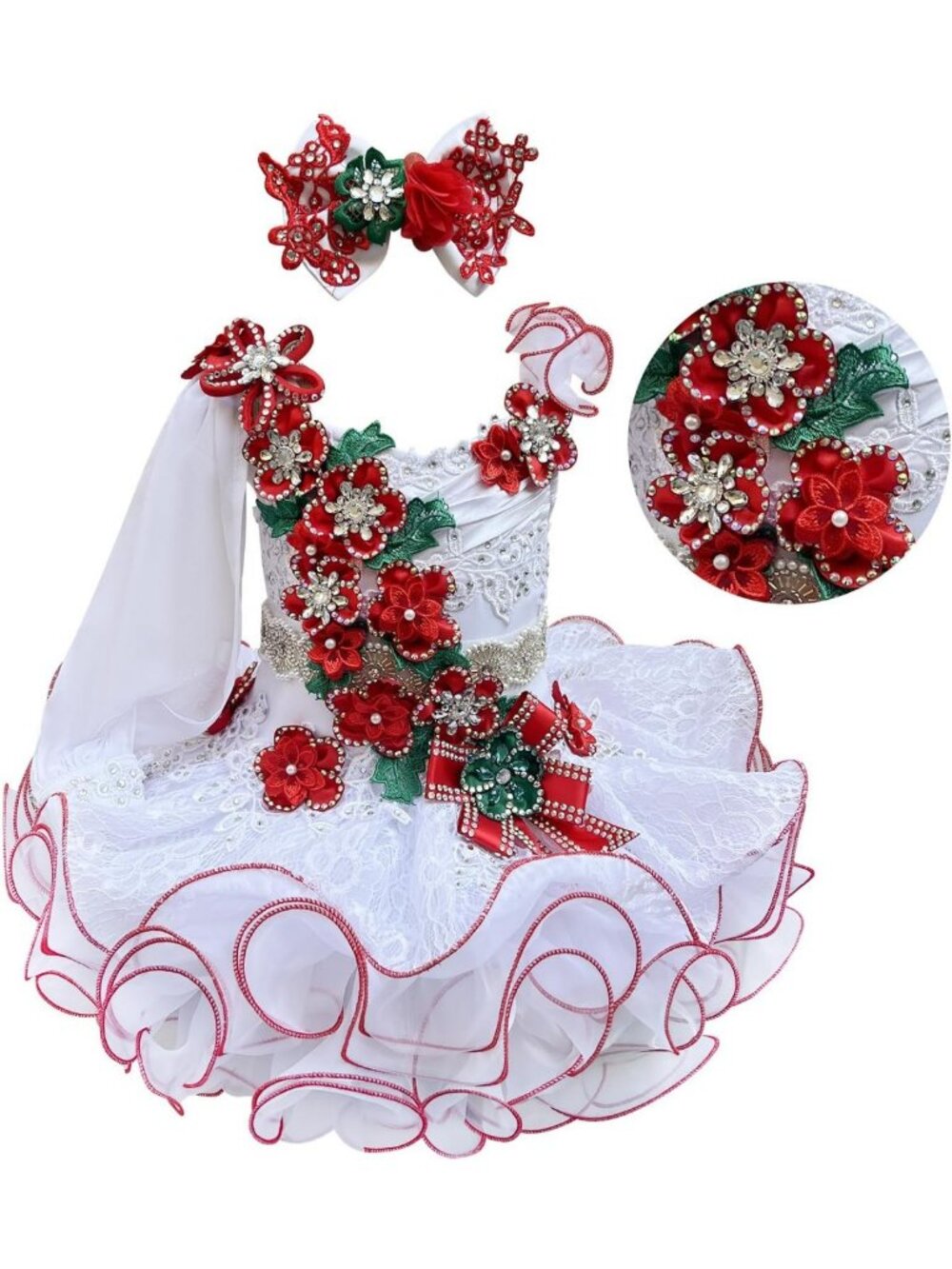 Adorable Infant Toddler Baby Girl Pageant Party Birthday Dress with Sleeves